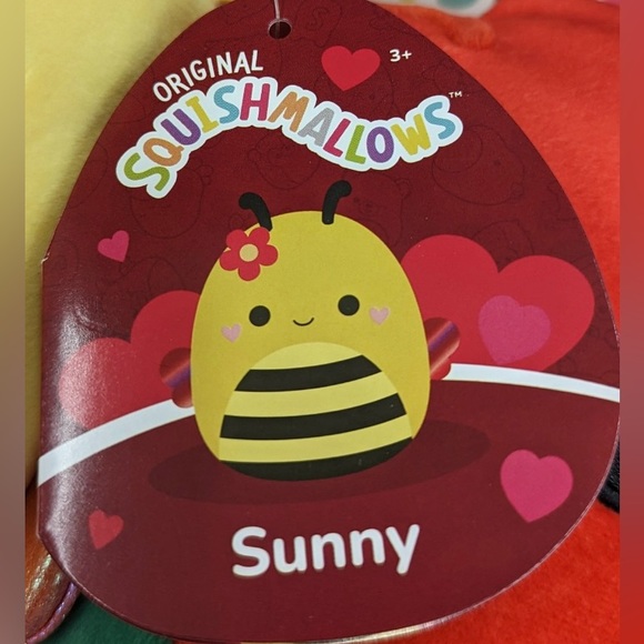 Squishmallows Sunny the Valentines Bee 5” NWT - Picture 2 of 4